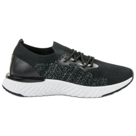 SHELOVET Scarpe sportive in tessuto nero