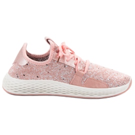 SHELOVET Scarpe sportive slip-on rosa