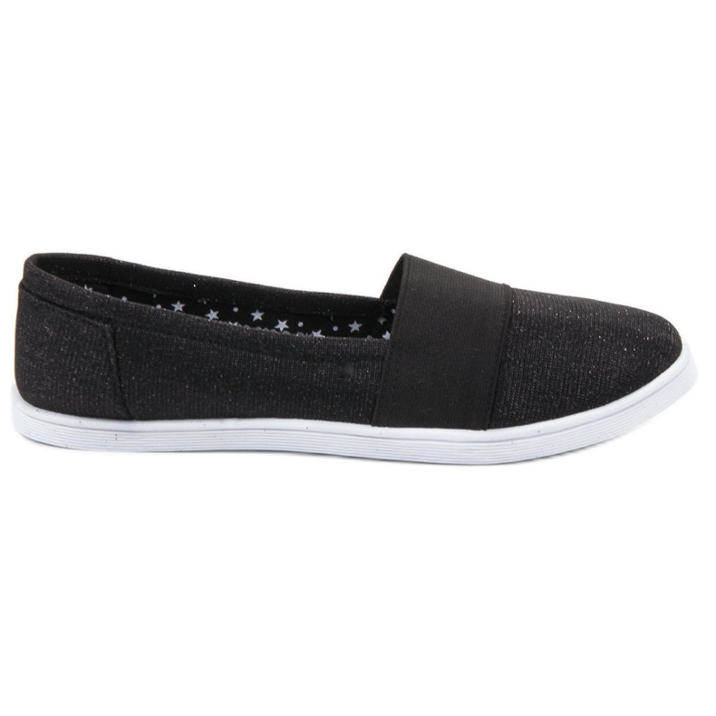 SHELOVET Sneakers Slip-on Con Glitter nero