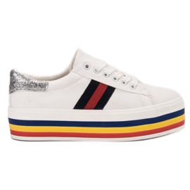 SHELOVET Scarpe sportive sulla piattaforma bianca