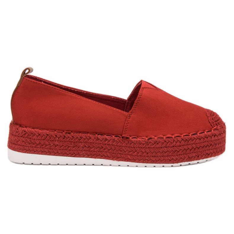 Forever Folie Espadrillas rosse sulla piattaforma rosso