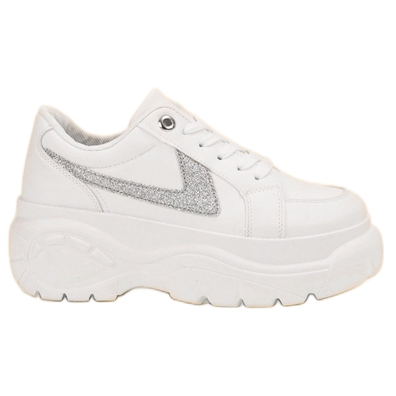 SHELOVET Sneakers bianche sulla piattaforma bianca