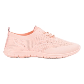 SHELOVET Scarpe sportive in tessuto rosa