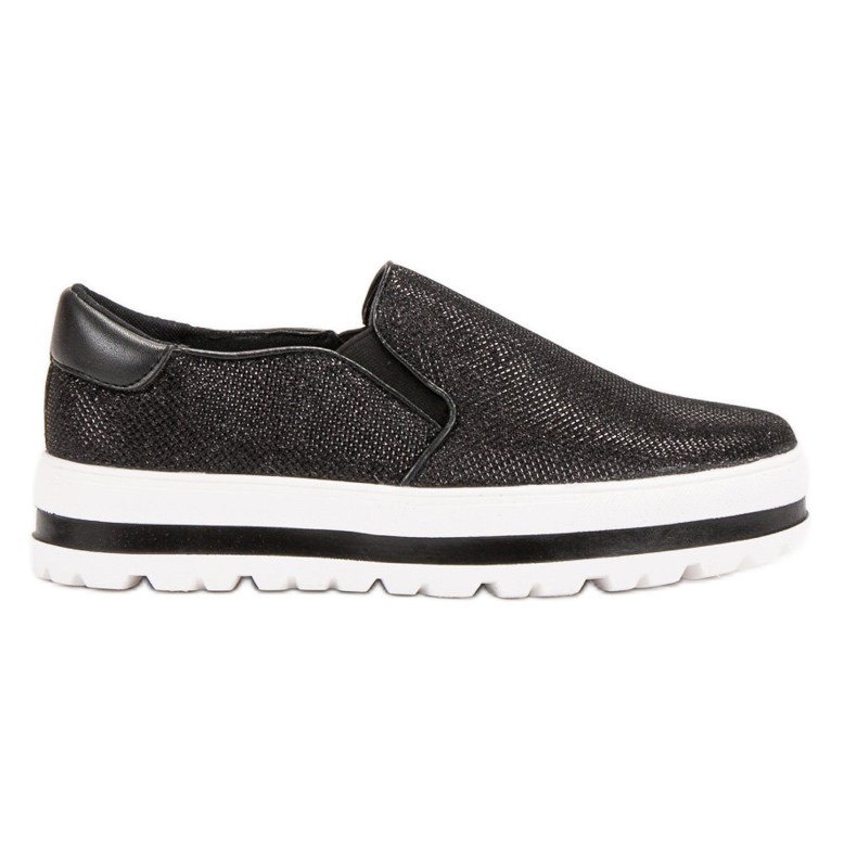 SHELOVET Slipon leggeri sulla piattaforma nero