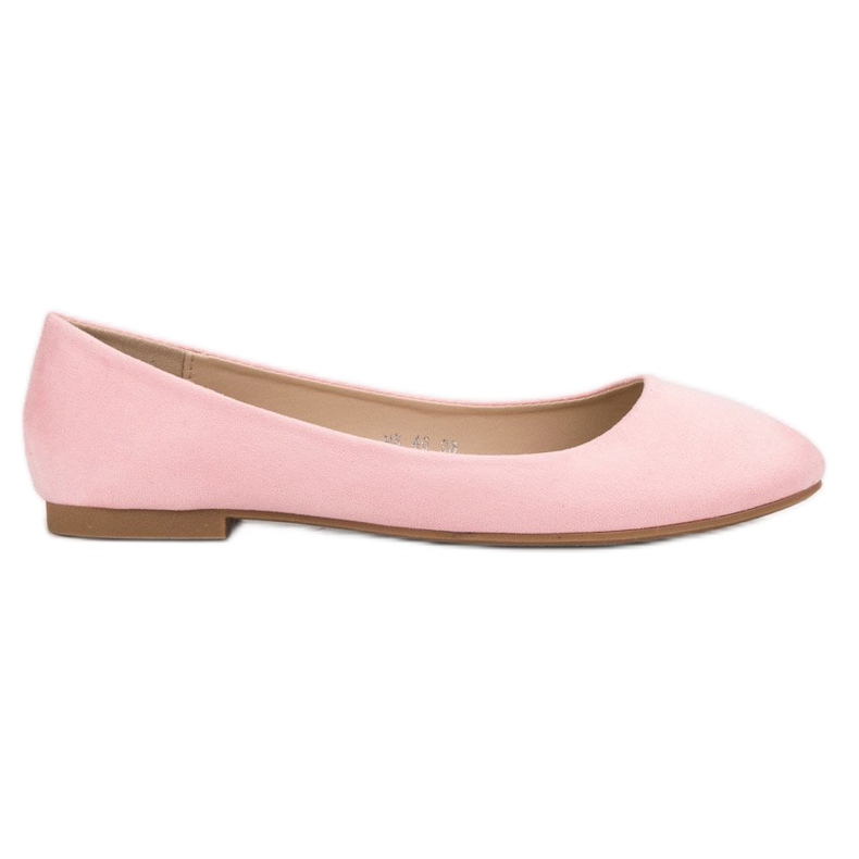 Small Swan Ballerine in camoscio rosa