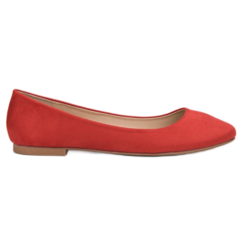 Small Swan Ballerine scamosciate rosse rosso