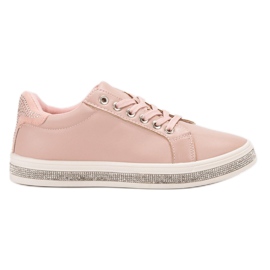 SDS Scarpe Sportive Con Cubic Zirconia rosa