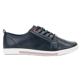 Filippo Scarpe brogue in pelle blu navy