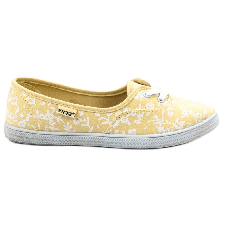 Sneakers con motivo VICES bianca giallo