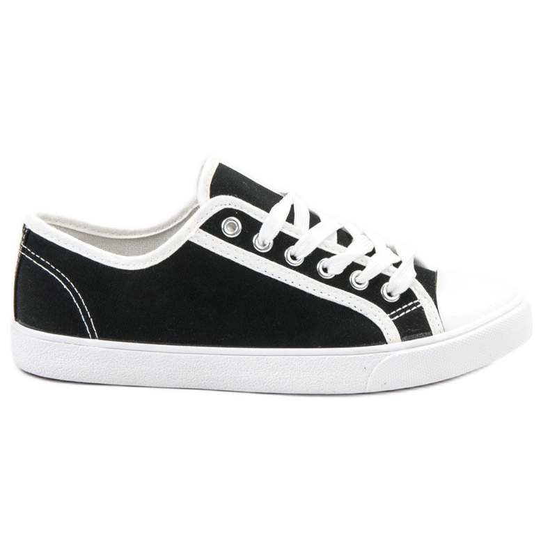 SHELOVET Sneakers basse da donna bianca nero