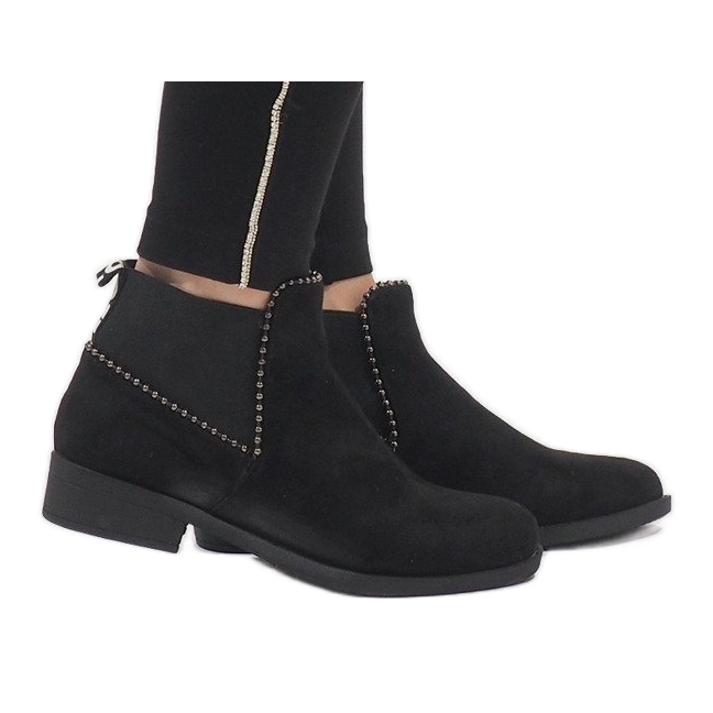 Sergio Todzi Stivali in camoscio nero con elastico love L1213