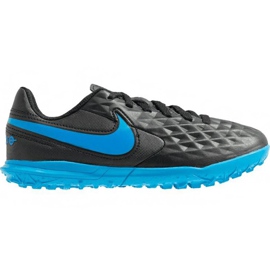 Scarpe da calcio Nike Tiempo Legend 8 Club Tf Jr AT5883 004 nere nero nero