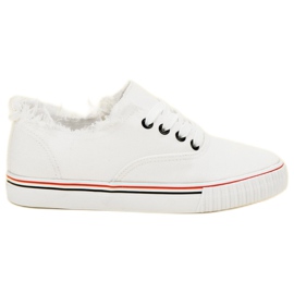 SHELOVET Sneakers in tessuto bianco