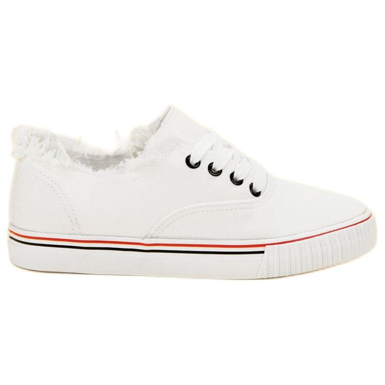 SHELOVET Sneakers in tessuto bianco bianca