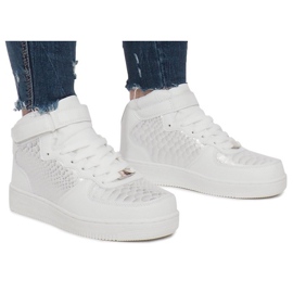 Sneakers alte Force One bianche bianca multicolore