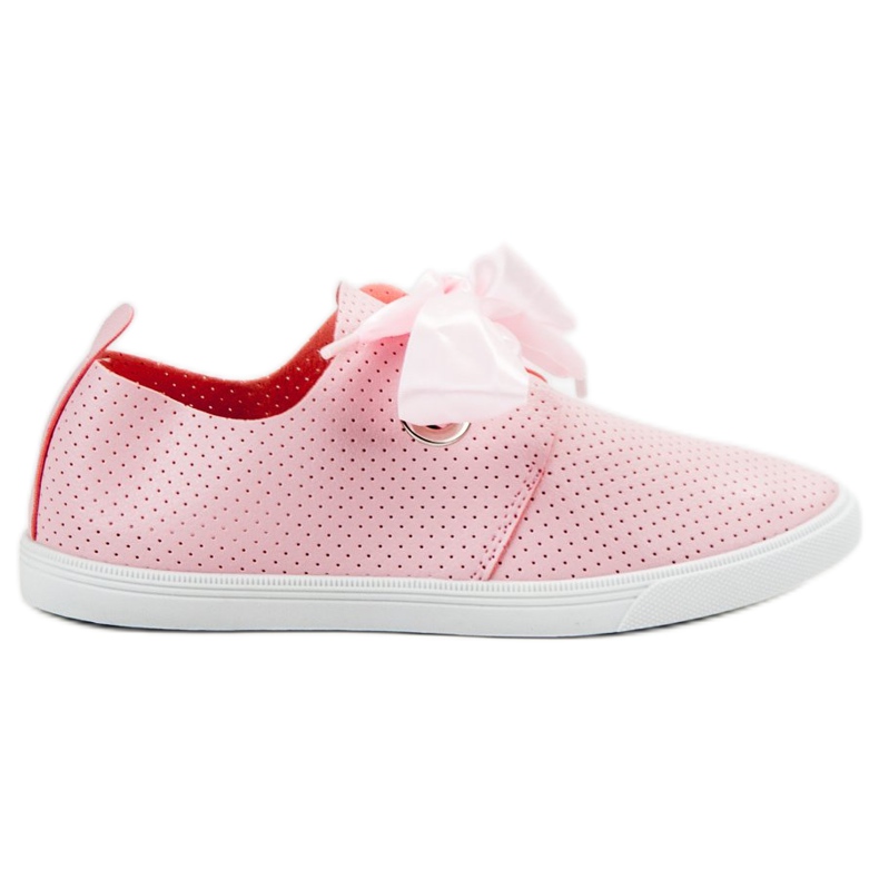 SHELOVET Scarpe legate con un nastro rosa