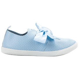 SHELOVET Scarpe legate con un nastro blu