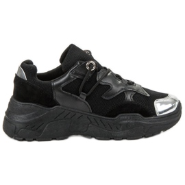 Small Swan Sneakers con lacci nero