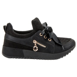 SHELOVET Scarpe di broccato nero