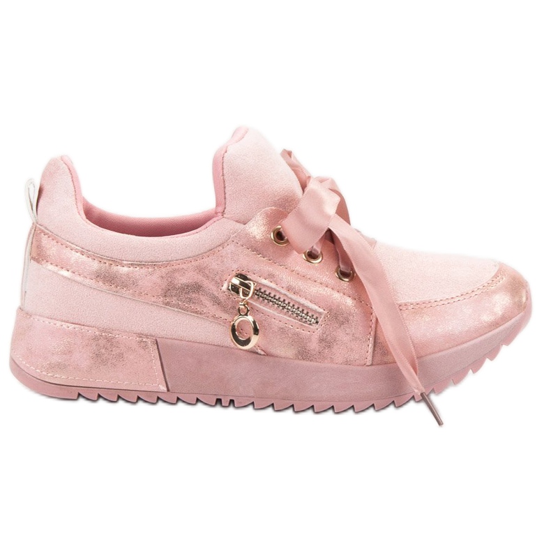 SHELOVET Scarpe di broccato rosa
