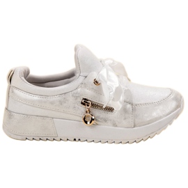 SHELOVET Scarpe di broccato bianca