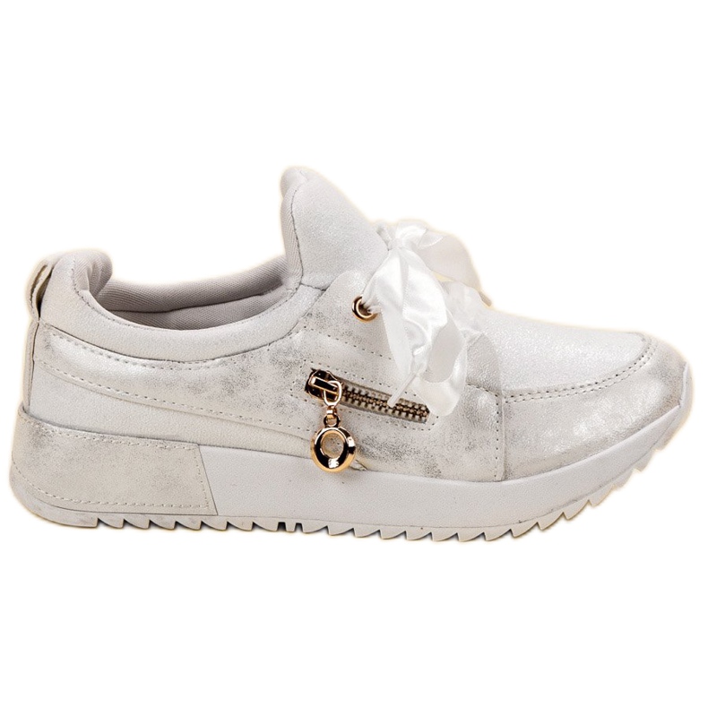 SHELOVET Scarpe di broccato bianca