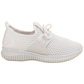 SHELOVET Scarpe sportive in tessuto bianco