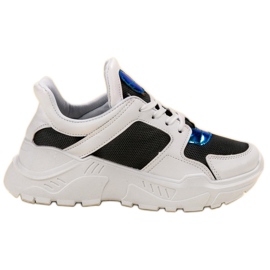 GUAPISSIMA Scarpe da ginnastica alla moda bianca multicolore
