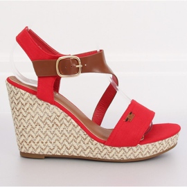 Scarpe con tacco a zeppa BL-360 Red II-GAT rosse rosso