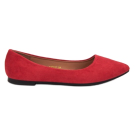 JESSY ROSS Ballerine in camoscio rosso