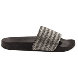 SHELOVET Pantofole di gomma nero grigio