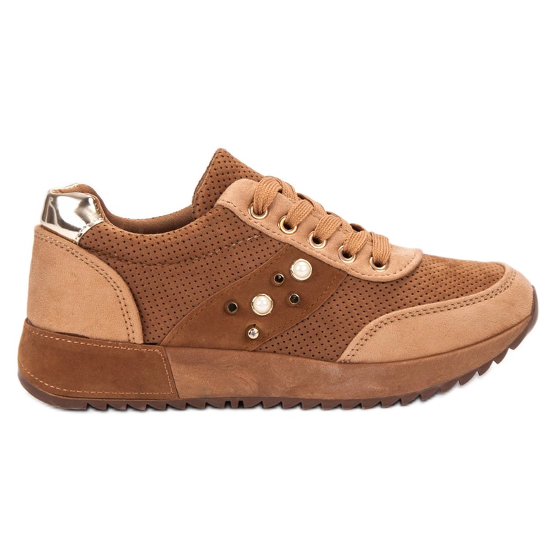 SHELOVET Scarpe sportive cammello marrone