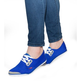 Sneakers stringate blu CC8518 in Lycra
