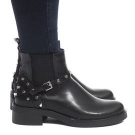 Stivaletti Chelsea solidi e isolati E4917 Nero
