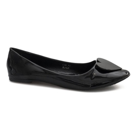 Ballerine Laccate Con Cuore C38 Nero