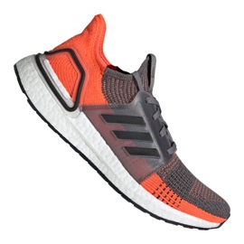 Scarpe da corsa adidas UltraBoost 19 m M G27517 arancia grigio