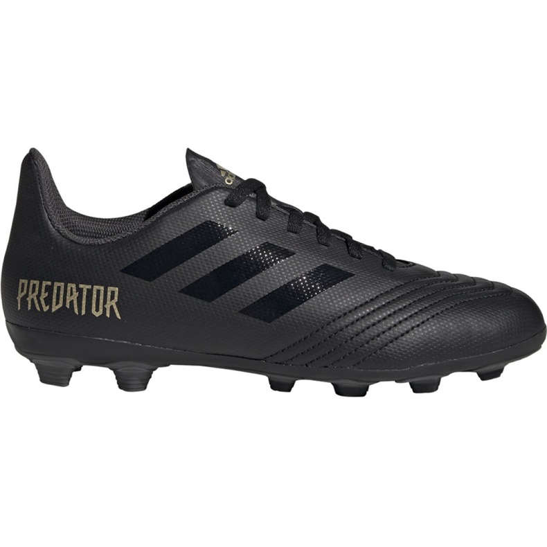 Adidas Predator 19.4 FxG Jr EF8989 scarpe da calcio nere nero nero