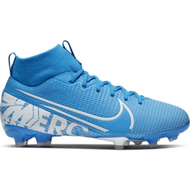 Nike Mercurial Superfly 7 Academy FG / MG Jr AT8120 414 scarpe da calcio blu