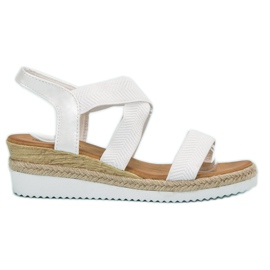 Anesia Paris Sandali slip-on sulla piattaforma bianco