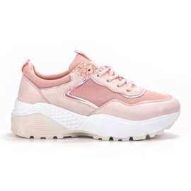 SHELOVET Sneakers con lacci rosa