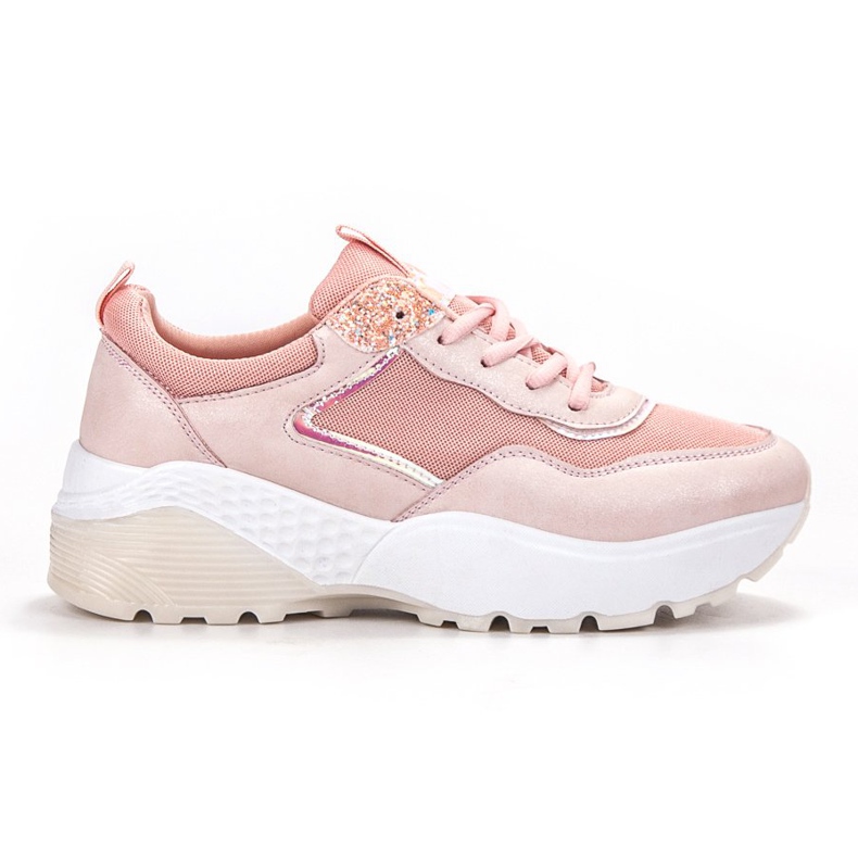 SHELOVET Sneakers con lacci rosa