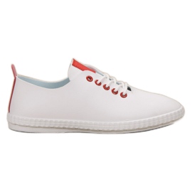 Jumex Sneakers in ecopelle bianco rosso