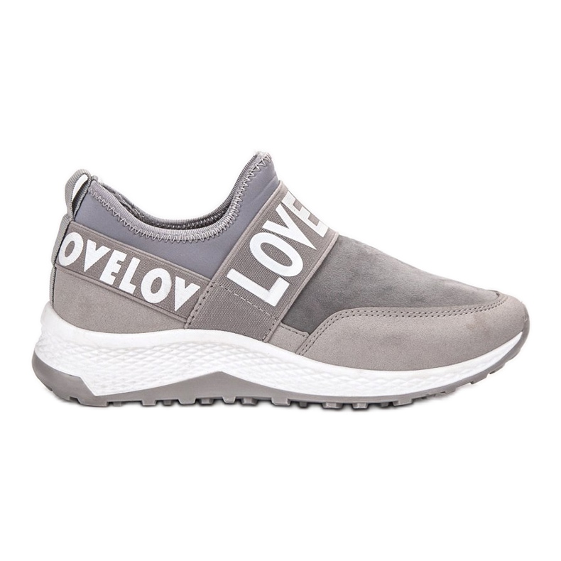 SHELOVET Scarpe in pelle scamosciata senza lacci grigio
