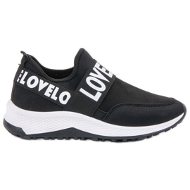 SHELOVET Scarpe in pelle scamosciata senza lacci nero