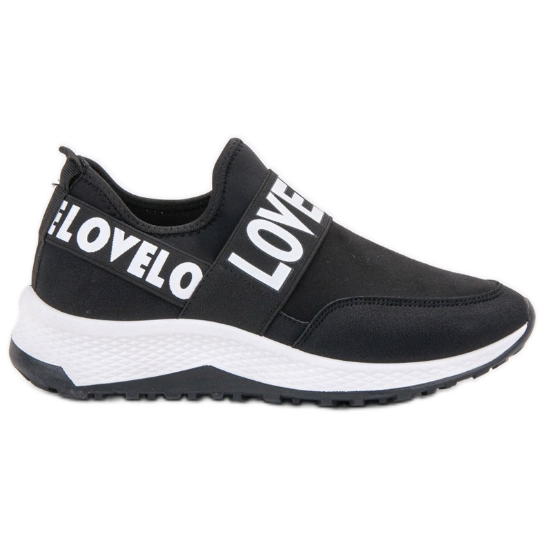 SHELOVET Scarpe in pelle scamosciata senza lacci nero