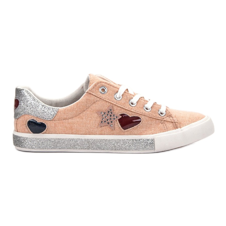 Kylie Sneakers Con Glitter arancia