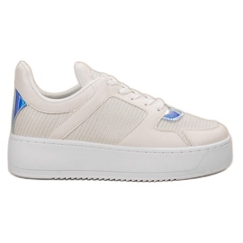 Ideal Shoes Sneakers Con Glitter bianca