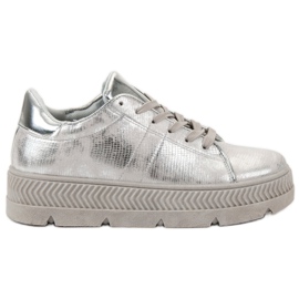 Bestelle Scarpe sportive argento grigio
