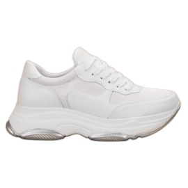 Ideal Shoes Scarpe da ginnastica bianche chiare bianco