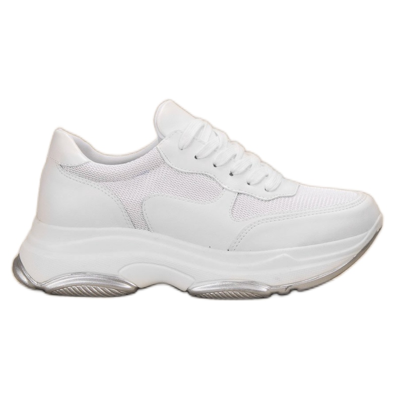 Ideal Shoes Scarpe da ginnastica bianche chiare bianca